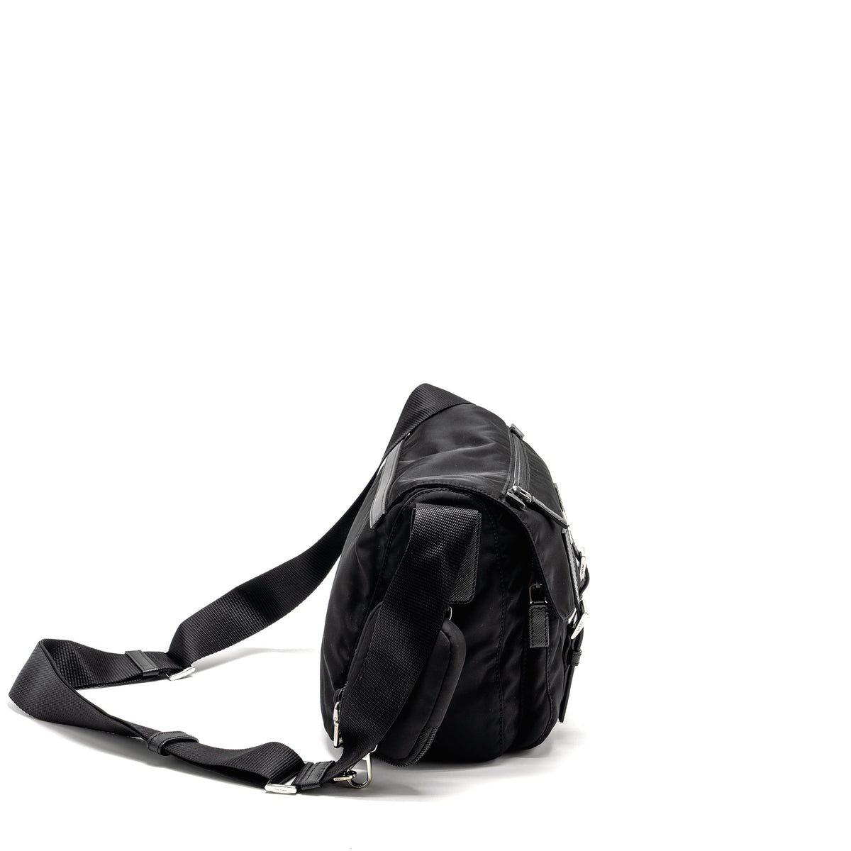 MESSENGER BAG RE-NYLON BLACK SHW