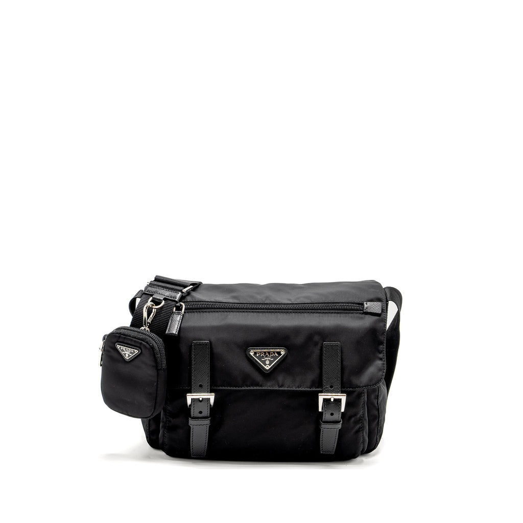 MESSENGER BAG RE-NYLON BLACK SHW